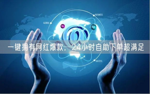 一键拥有网红爆款，24小时自助下单超满足