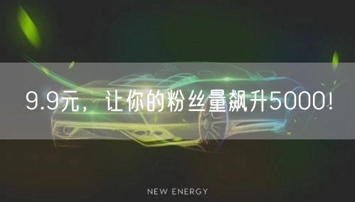 9.9元，让你的粉丝量飙升5000！