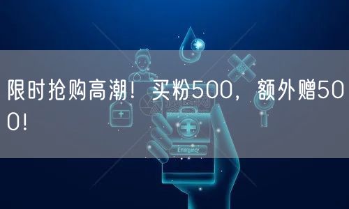 限时抢购高潮！买粉500，额外赠500！