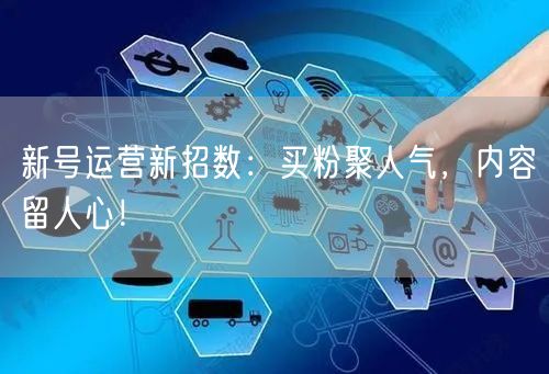 新号运营新招数：买粉聚人气，内容留人心！
