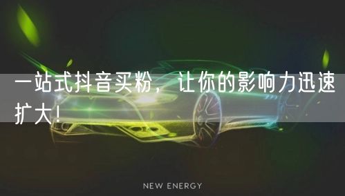 一站式抖音买粉，让你的影响力迅速扩大！