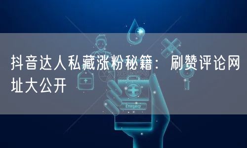 抖音达人私藏涨粉秘籍：刷赞评论网址大公开