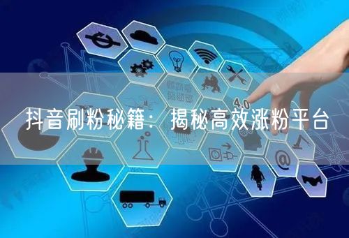 抖音刷粉秘籍：揭秘高效涨粉平台