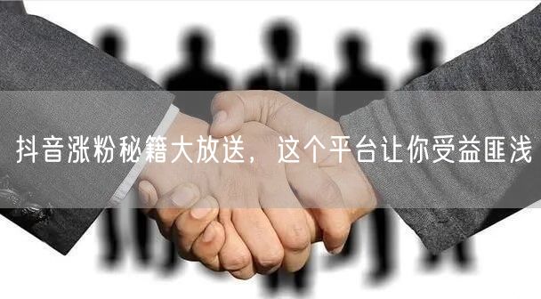 抖音涨粉秘籍大放送，这个平台让你受益匪浅