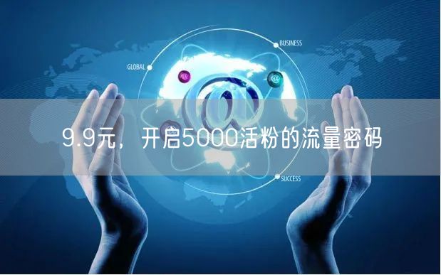 9.9元，开启5000活粉的流量密码