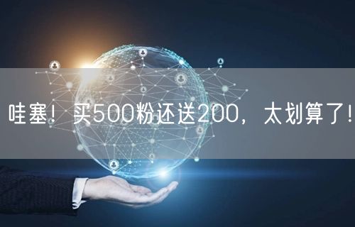 哇塞！买500粉还送200，太划算了！