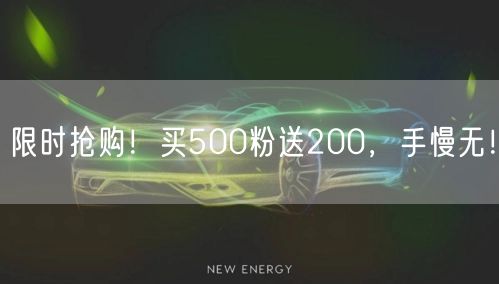 限时抢购！买500粉送200，手慢无！