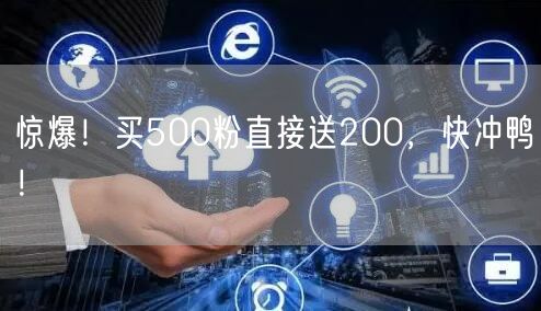 惊爆！买500粉直接送200，快冲鸭！