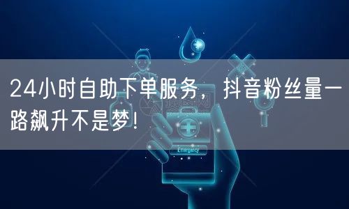 24小时自助下单服务，抖音粉丝量一路飙升不是梦！