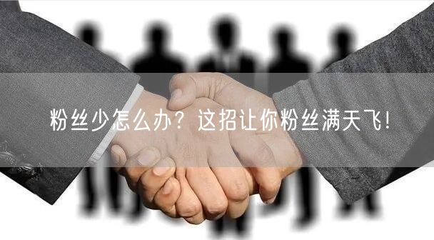 粉丝少怎么办？这招让你粉丝满天飞！