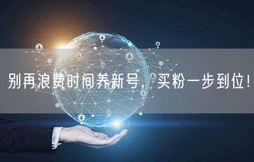 别再浪费时间养新号，买粉一步到位！