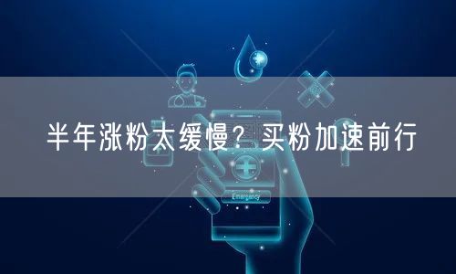 半年涨粉太缓慢？买粉加速前行