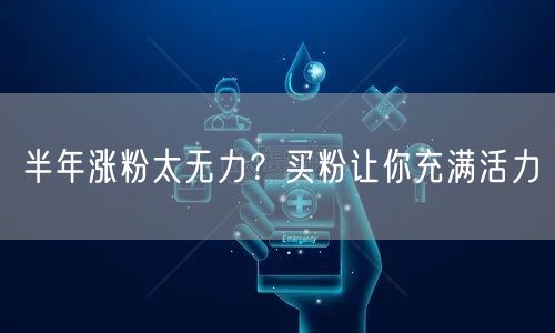 半年涨粉太无力？买粉让你充满活力