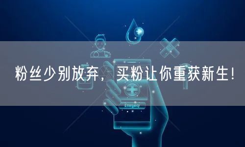 粉丝少别放弃，买粉让你重获新生！