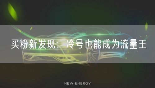 买粉新发现：冷号也能成为流量王