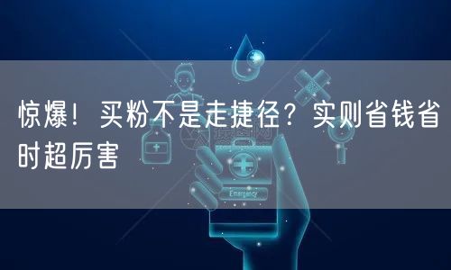 惊爆！买粉不是走捷径？实则省钱省时超厉害