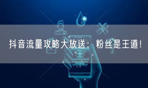 抖音流量攻略大放送：粉丝是王道！