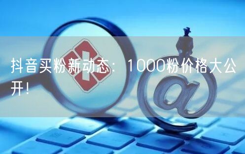 抖音买粉新动态：1000粉价格大公开！