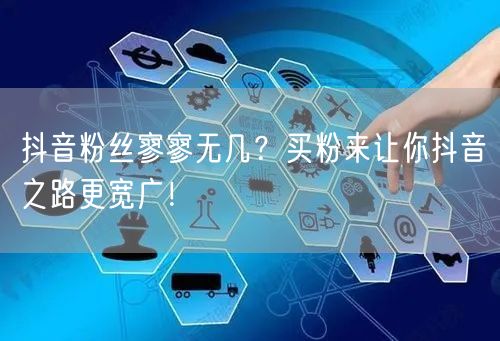 抖音粉丝寥寥无几？买粉来让你抖音之路更宽广！
