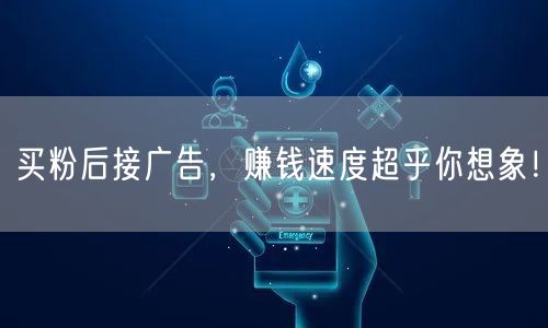买粉后接广告，赚钱速度超乎你想象！