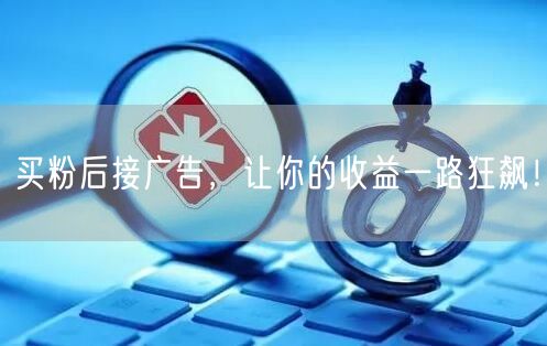 买粉后接广告，让你的收益一路狂飙！