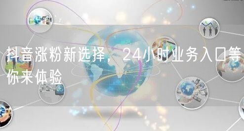 抖音涨粉新选择，24小时业务入口等你来体验