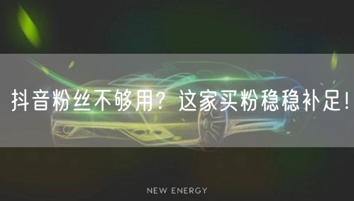 抖音粉丝不够用？这家买粉稳稳补足！