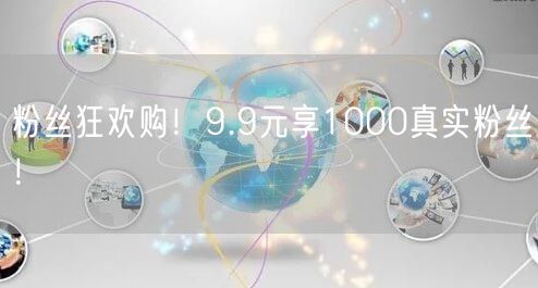 粉丝狂欢购！9.9元享1000真实粉丝！
