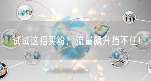 试试这招买粉，流量飙升挡不住！