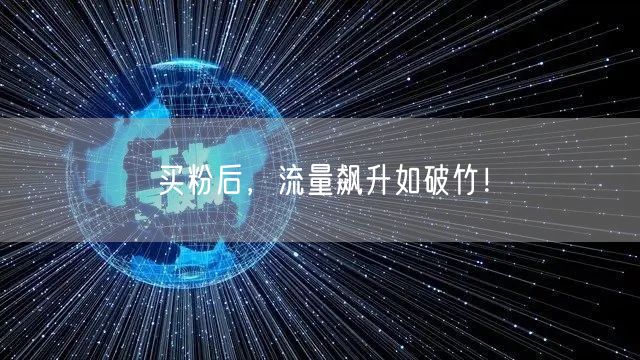 买粉后，流量飙升如破竹！