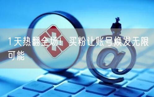 1天热翻全场！买粉让账号焕发无限可能
