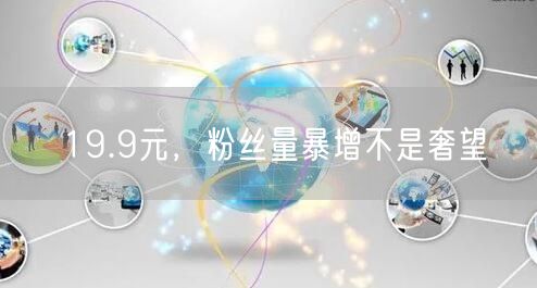 19.9元，粉丝量暴增不是奢望