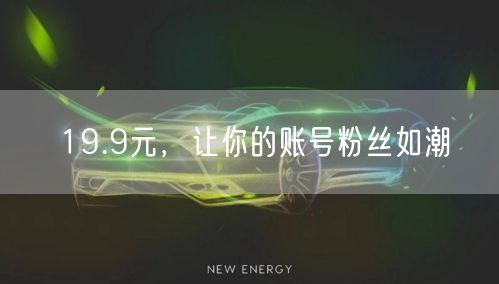 19.9元，让你的账号粉丝如潮