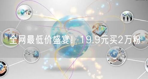 全网最低价盛宴！19.9元买2万粉