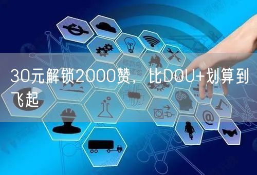 30元解锁2000赞，比DOU+划算到飞起