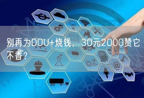 别再为DOU+烧钱，30元2000赞它不香？