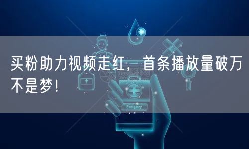 买粉助力视频走红，首条播放量破万不是梦！