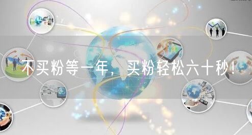 不买粉等一年，买粉轻松六十秒！