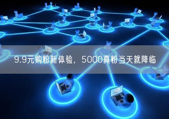 9.9元购粉新体验，5000真粉当天就降临