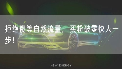 拒绝傻等自然流量，买粉破零快人一步！