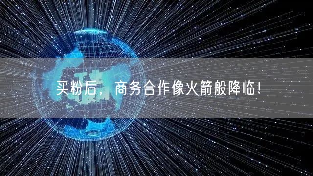 买粉后，商务合作像火箭般降临！