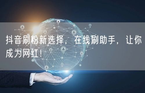抖音刷粉新选择，在线刷助手，让你成为网红！