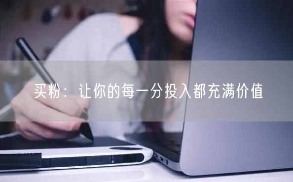 买粉：让你的每一分投入都充满价值
