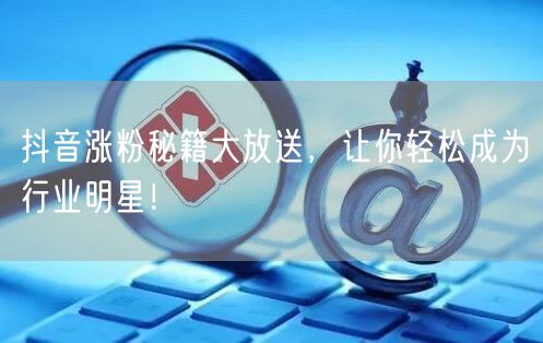 抖音涨粉秘籍大放送，让你轻松成为行业明星！