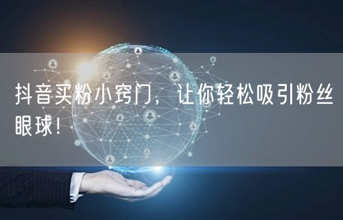 抖音买粉小窍门，让你轻松吸引粉丝眼球！