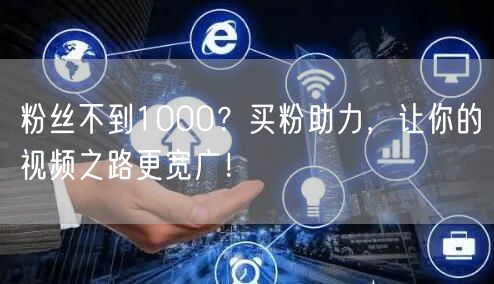 粉丝不到1000？买粉助力，让你的视频之路更宽广！