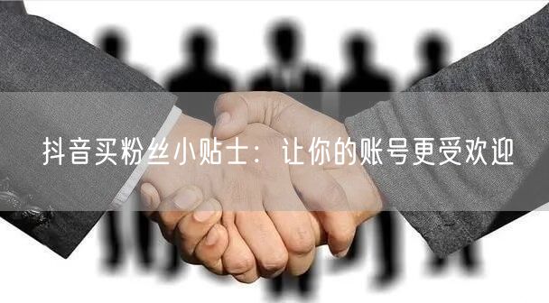 抖音买粉丝小贴士：让你的账号更受欢迎