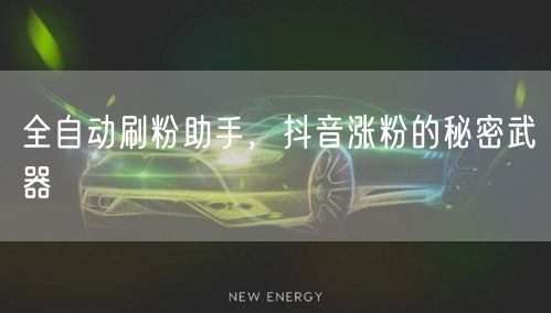 全自动刷粉助手，抖音涨粉的秘密武器