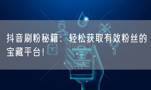 抖音刷粉秘籍：轻松获取有效粉丝的宝藏平台