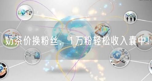 奶茶价换粉丝，1万粉轻松收入囊中！